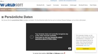 
                            11. Persönliche Daten - Worldsoft Support