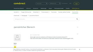 
                            4. persönlicher Bereich - comdirect