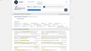 
                            10. persönliches Passwort - Portugiesisch-Übersetzung – Linguee ...