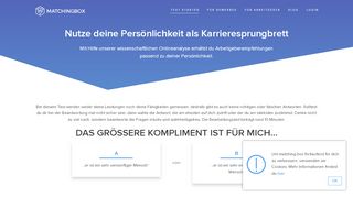 
                            5. Persönlichkeitsanalyse | matchingbox – be complete