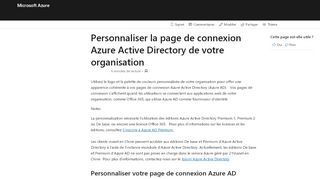 
                            5. Personnaliser la page de connexion de votre organisation - Azure ...