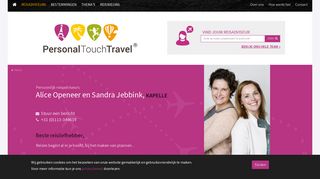 
                            11. Persoonlijk reisadviseurs Alice Openeer en Sandra Jebbink ...