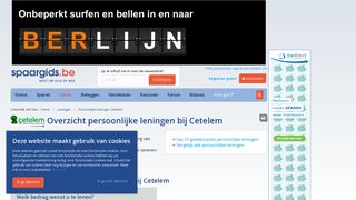 
                            11. Persoonlijke leningen Cetelem - Spaargids.be