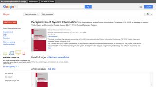 
                            6. Perspectives of System Informatics: 10th International Andrei Ershov ...
