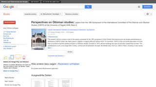 
                            5. Perspectives on Ottoman studies: papers from the 18th Symposium of ...