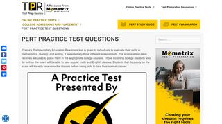 
                            1. PERT TEST - Signup - PERT Practice Test