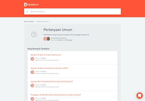 
                            10. Pertanyaan Umum | Pusat Bantuan Drakor.id