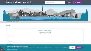 
                            9. Perth & Kinross Council - Login