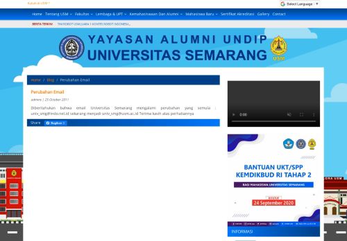 
                            4. Perubahan Email - Universitas Semarang