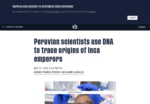 
                            13. Peruvian scientists use DNA to trace origins of Inca emperors - Rappler