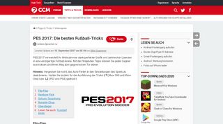 
                            3. PES 2017: Die besten Fußball-Tricks - CCM
