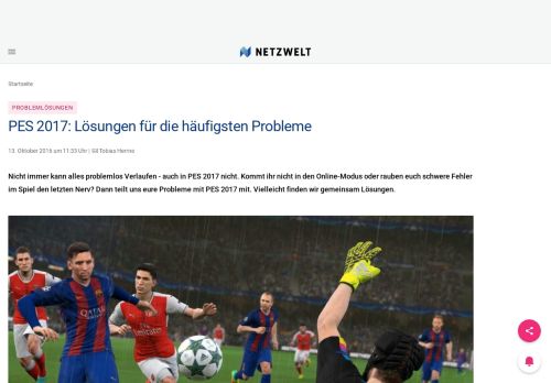 
                            8. PES 2017: Lösungen für die häufigsten Probleme - NETZWELT