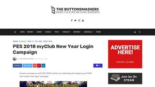 
                            6. PES 2018 myClub New Year Login Campaign - The Buttonsmashers