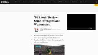 
                            5. 'PES 2018' Review: Same Strengths And Weaknesses - Forbes