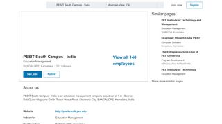 
                            11. PESIT South Campus - India | LinkedIn