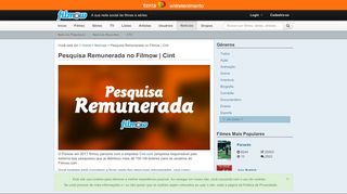 
                            7. Pesquisa Remunerada no Filmow | Cint | Notícias | Filmow