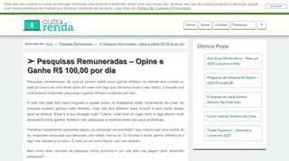 
                            4. Pesquisas Remuneradas - Opine e Ganhe R$ 100,00 por dia