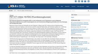 
                            9. PET-CT mittels 18-FDG (Fluordesoxyglucose) - MTA-R.de