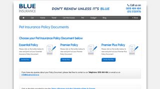 
                            8. Pet Insurance | Policy Document - Blue Insurance