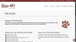 
                            2. Pet Portal » - Loop 410 Veterinary Hospital