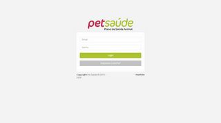 
                            2. Pet Saúde: Login