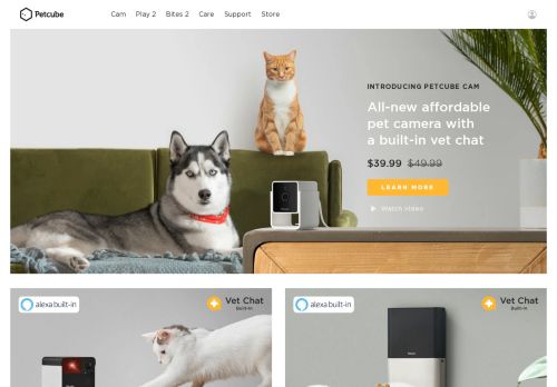
                            12. Petcube Wi-Fi Pet Cameras - Monitor & Interact With Pets Remotely