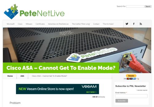 
                            11. PeteNetLive - KB0001105 - Cisco ASA - Cannot Get To Enable Mode ...