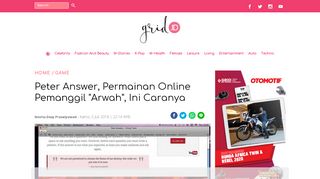 
                            8. Peter Answer, Permainan Online Pemanggil 