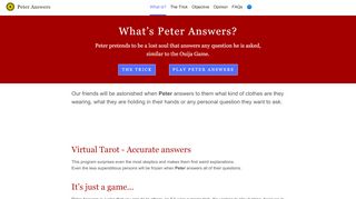 
                            3. Peter Answers - Official Website