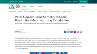 
                            10. Peter Goguen Joins Xometry to Scale Production Manufacturing ...