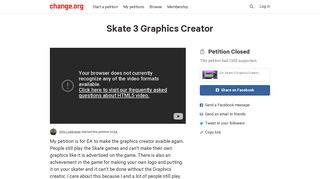 
                            2. Petition · EA: Skate 3 Graphics Creator · Change.org