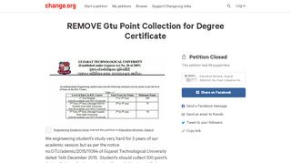 
                            13. Petition · Education Minister, Gujarat: REMOVE Gtu Point Collection ...