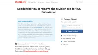 
                            11. Petition · GoodBarber: GoodBarber must remove the revision fee for ...
