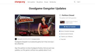 
                            8. Petition · Goodgame Studios: Goodgame Gangster Updates · Change ...