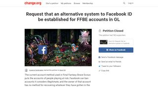 
                            13. Petition · Gumi SG: Request that an alternative system to Facebook ID ...
