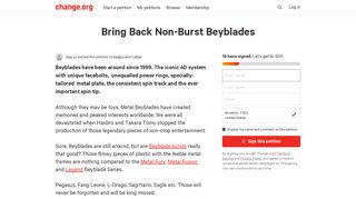 
                            9. Petition · Hasbro: Bring Back Non-Burst Beyblades · Change.org