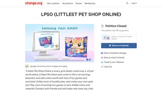 
                            4. Petition · Hasbro: LITTLEST PET SHOP ONLINE · Change.org