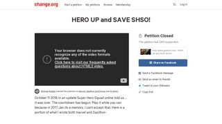 
                            9. Petition · http://www.gazillion.com/ : HERO UP and SAVE SHSO ...