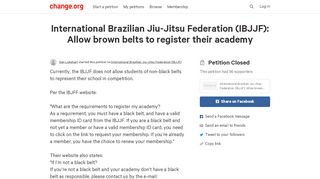 
                            11. Petition · International Brazilian Jiu-Jitsu Federation (IBJJF): Allow ...