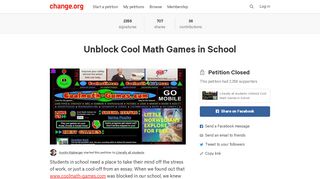
                            9. Petition · Literally all students: Unblock Cool Math Games in School ...