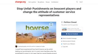 
                            13. Petition · Owlient, Howrse: Stop Unfair Punishments on innocent ...