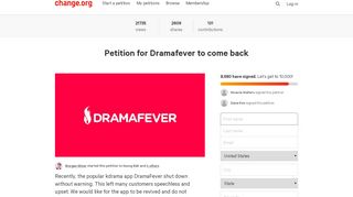 
                            12. Petition · Petition for Dramafever to come back · Change.org