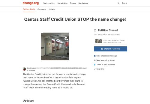 
                            10. Petition · QSCU Board of Directors: Qantas Staff Credit Union STOP ...