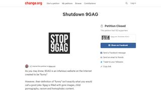 
                            7. Petition · Shutdown 9GAG · Change.org