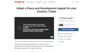
                            2. Petition · Sign up for a Global Petition for PEACE - Now! · Change.org
