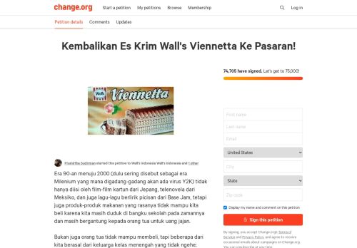 
                            12. Petition · Wall's Indonesia : Kembalikan Es Krim Wall's Viennetta Ke ...