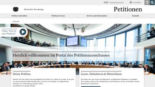 
                            1. Petitionen: Startseite - Deutscher Bundestag
