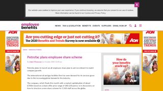 
                            9. Petrofac plans employee share scheme - Employee Benefits