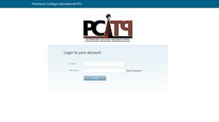 
                            8. Petroleum College International-PCI: Login