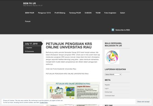 
                            10. petunjuk pengisian krs online universitas riau - BEM FK UR